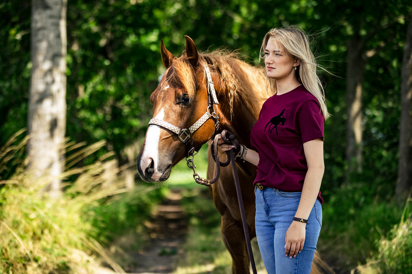 T-shirt Ranchhorse bordeaux