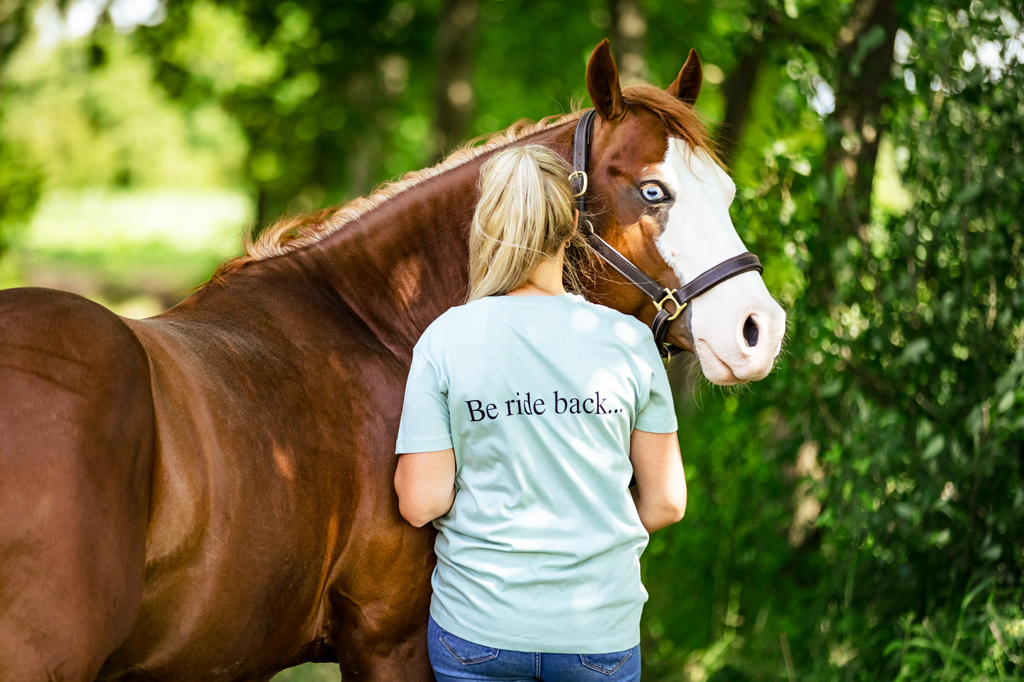 T-shirt Be ride back sage green