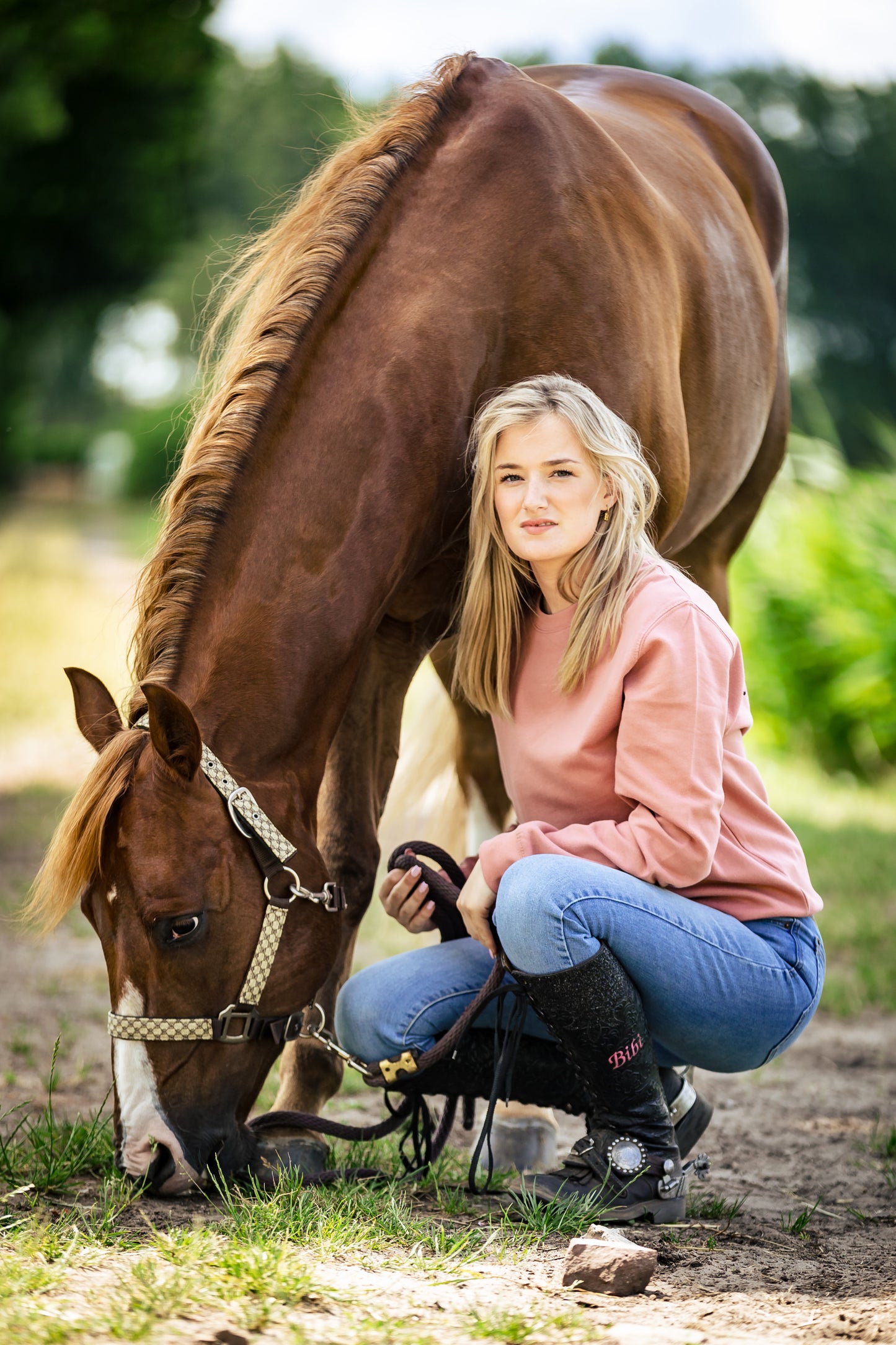 Sweater Be ride back dusty rose